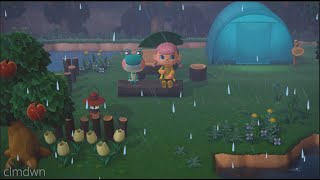 Full Animal Crossing Soundtrack  Rain Sounds 5 HOURS Music to RelaxStudy to [upl. by Ayalahs359]