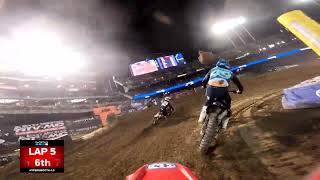 GoPro Michael Mosiman  2022 Monster Energy Supercross  Oakland 2  250 Main Highlights [upl. by Initirb777]