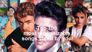 Top 100 most recognizable songs voted [upl. by Zehc]