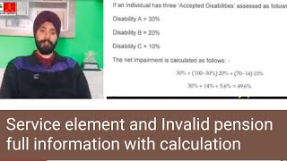 Service element and Invalid pension full information with calculation Armed forces personnel2024 [upl. by Azerila]