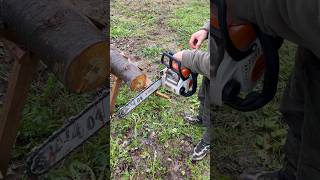 STIHL  MS 180 запуск з холодної [upl. by Asilet]