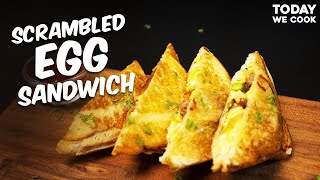 Scrambled Egg Sandwich Recipe  एग सैंडविच  Healthy Breakfast Recipe [upl. by Terriss]