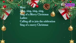 Sing of A Merry Christmas  Cover  Christmas Song  Choir SATB  Minus One [upl. by Skrap]