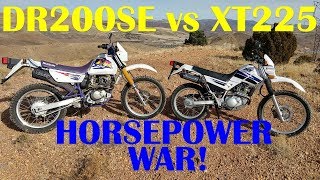 Suzuki DR200SE vs Yamaha XT225 Test and Comparison [upl. by Harwilll261]