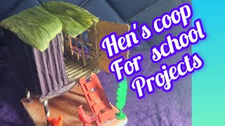 How to make hens coop diy hens house farmanimals projectforkids schoolproject chickens coop [upl. by Sivart]