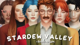 Making MORE Stardew Valley Characters into Sims  The Sims 4 Create a Sim [upl. by Atinat]