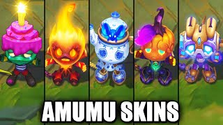 ALL AMUMU SKINS  League of Legends [upl. by Tormoria]