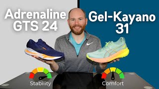 ASICS GelKayano 31 vs Brooks Adrenaline GTS 24 Full Review by a Foot Specialist [upl. by Nayk488]