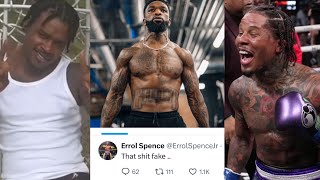 ERROL SPENCE FIRE BACK AT GERVONTA DAVIS ON TWITTER amp THINGS GET HEATED IM WITH FRANK SO GET READY [upl. by Nalyac908]