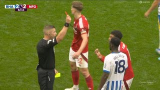 Morgan GibbsWhite Red Card Brighton vs Nottingham Forest 22 All Goals and Extended Highlights [upl. by Rothenberg]