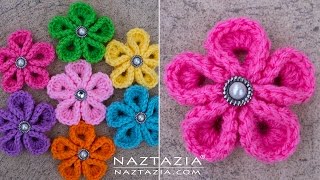 HOW to CROCHET KANZASHI FLOWER  DIY Tutorial for Flowers of Japan [upl. by Onairot]