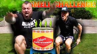 Eddie Hall and Mathew Pritchard Smell Oskars Surstromming [upl. by Holna]