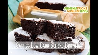 Low Carb Schoko Brownies Rezept  Kochvideo [upl. by Tenney898]