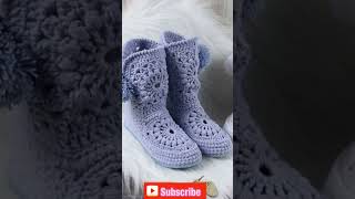 quotCozy Crochet Booties  Winter Wonderful Crochet Bootsquot creativecrochet [upl. by Grimbly470]