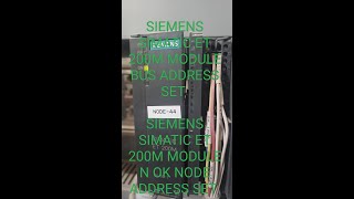 SIEMENS SIMATIC ET 200M BUS ADDRESS SET how to SIMATIC ET 200M Bus Address set [upl. by Ignatius]