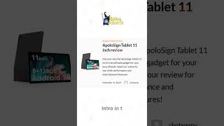 💻ApoloSign Tablet 11 inch review [upl. by Peterus]