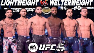 TOP 10 LIGHTWEIGHTS vs WELTERWEIGHTS EA Sports UFC 5 [upl. by Eciened]