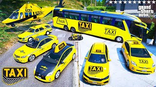 GTA 5  Stealing SECRET TAXI CARS with Franklin Real Life Cars 247 [upl. by Namaan591]