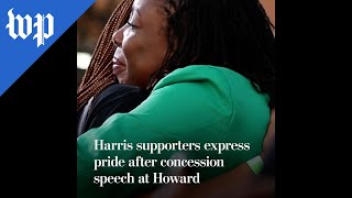 Harris supporters express pride after concession speech [upl. by Caundra]