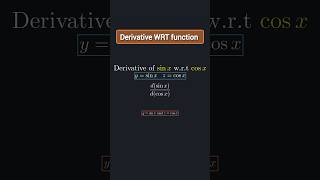 The Derivative You Didnt See Coming sinx wrt cos⁡𝑥cosxmaths [upl. by Yreneh]