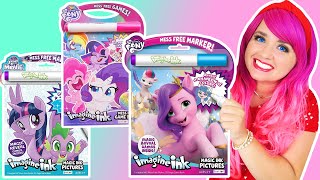 Coloring My Little Pony Magic Ink Coloring amp Activity Game Books  Imagine Ink Magic Reveal Markers [upl. by Atir]