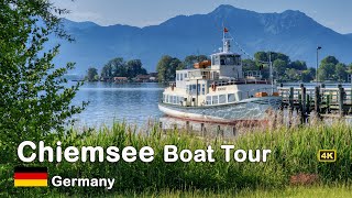 BOAT TOUR Germany  Experience The Stunning Lake CHIEMSEE in 4K [upl. by Rubie]