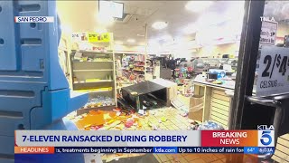 Cash thousands of cigarettes reportedly stolen from South Bay 7Eleven after street takeover [upl. by Sackville]