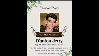 Funeral Service of Danton Jerry [upl. by Mena]