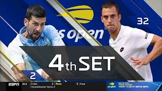 Novak Djokovic vs Laslo Djere US Open 3rd Rd [upl. by Gundry]