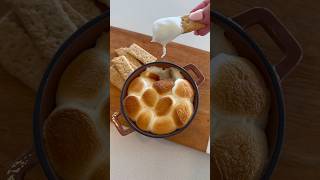 ASMR SMORES DIP asmr satisfying dessert smoresdip recipe kitchen dessertideas [upl. by Corwin37]