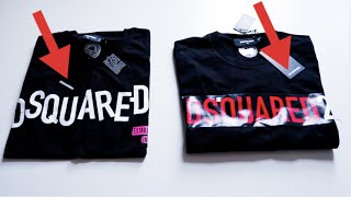 HOW TO SPOT A FAKE DSQUARED TSHIRT  FAKE VS REAL [upl. by Seravaj]