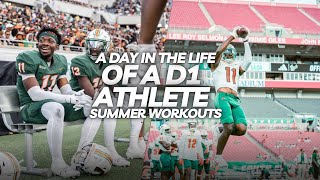 DAY IN THE LIFE OF A D1 FOOTBALL PLAYER  SUMMER WORKOUTS FAMU [upl. by Sachs]