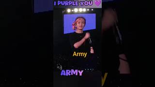 I purple you💜Borahae💜v taehyungkimtaehyung bts btsarmy [upl. by Nylikcaj]