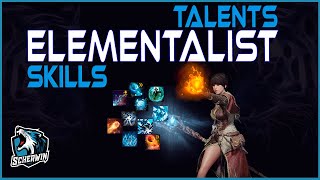 Elyon Korea  All Elementalist skills in action GreyGreenblue skills [upl. by Schoenburg]