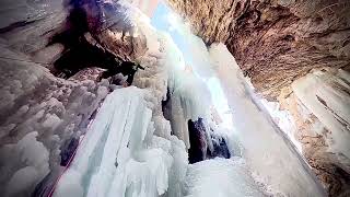 PillarCurtain Ice Climbing Transition Ouray [upl. by Kosaka]