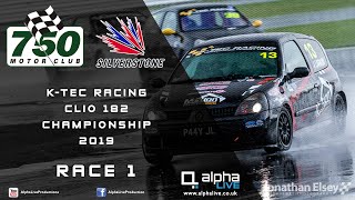 KTec Racing Clio 182 Championship  Silverstone International 2019  Race 1 [upl. by Ailadi]