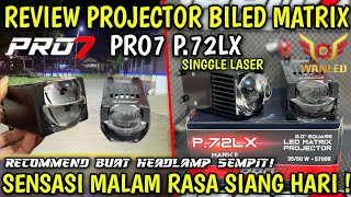 REVIEW PROJECTOR BILED MATRIX PRO7 P72LX MARK  pro7autolighting [upl. by Namijneb]