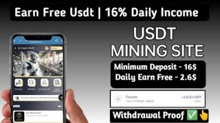 New Usdt Earning Site  USDT Mining Site 2024 Best Investment  Trx Usdt EarningWebsite [upl. by Josselyn]