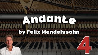 Andante from Violin Concerto by F Mendelssohn ABRSM Grade 4 Piano 2025 amp 2026  B14 [upl. by Ciaphus502]