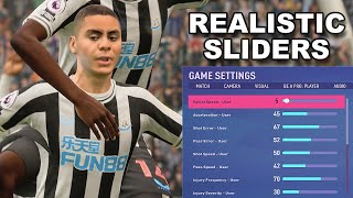 FIFA 23 Realistic Sliders Player Career Mode Sliders For Short Games [upl. by Htebezile]