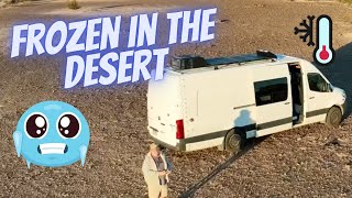 Freeze Warnings  Quartzsite Desert  Diesel Heater in A Van [upl. by Orel]