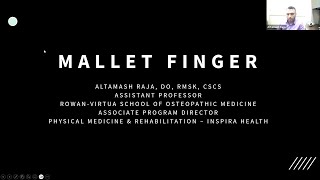 Mallet Finger with Dr Altamash Raja  AMSSM Sports Ultrasound Case Presentation [upl. by Bekki]