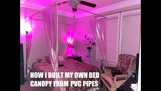 HOW TO DIY A CANOPY BED for 40 PVC pipes [upl. by Billye700]