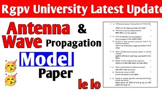 Antenna and wave propagation model paper le lo🥳EC6TH Semester [upl. by Chambers]