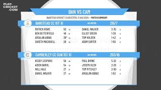 Banstead CC 1st XI v Camberley CC Sun 1st XI [upl. by Collar237]