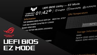 ASUS Z690 Motherboard UEFI BIOS EZ Mode Overview amp Guide [upl. by Johnston189]