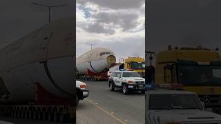 Pakistani Truck Drivers Carrying Saudi Airlines Plane on Road  Flights Riyadh Season 2024 [upl. by Arun]