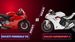 Ducati PanigaleV2 vs Ducati SuperSport s ex showroom price mileage top speed ducati rkbikecompare [upl. by Fuld]