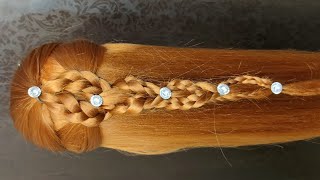 Super easy trendy braid VNSUN8 braids hairstyle viralvideo yt [upl. by Ecnerual]