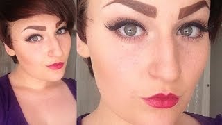 How To Draw Fill In amp Highlight Thick Eyebrows [upl. by Neelehtak]